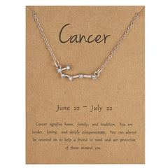 12 Constellation Zodiac Sign Necklace