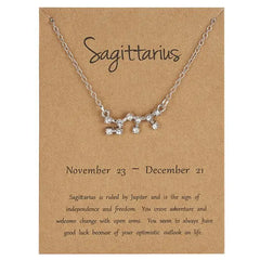 12 Constellation Zodiac Sign Necklace