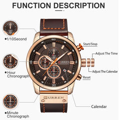 Sports Leather Watch