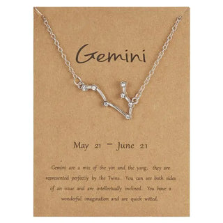 12 Constellation Zodiac Sign Necklace