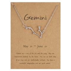 12 Constellation Zodiac Sign Necklace