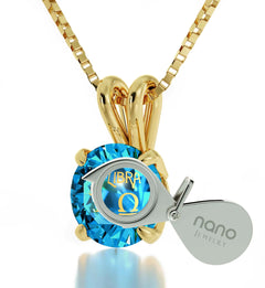 Gold Plated Silver Libra Necklace Zodiac Pendant 24k Gold Inscribed on Crystal